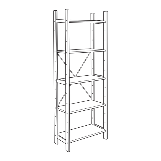 IKEA FJUS SHELVING UNIT 27 1/2X66 7/8" Instructions