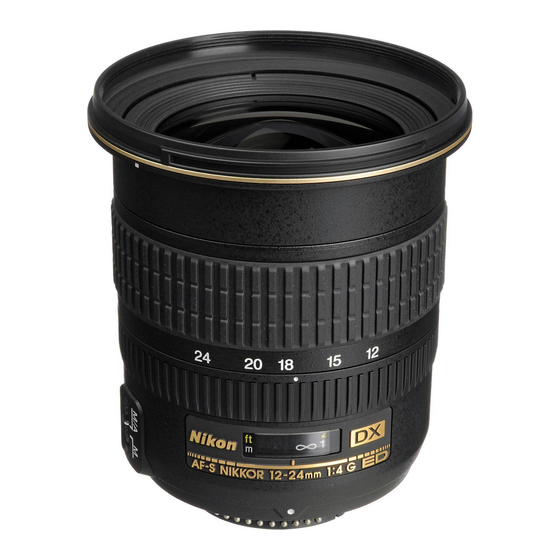 Nikon AF-S DXZoom-NIKKOR ED 12-24mm f/4G IF Repair Manual