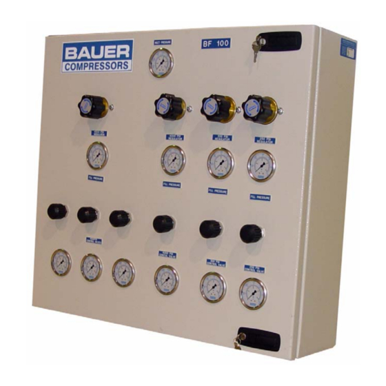 Bauer Compressors BF 100-6 Instruction Manual And Replacement Parts List