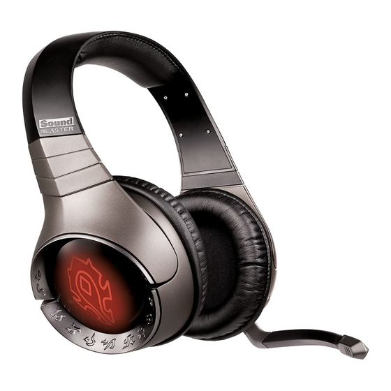 Creative SOUND BLASTER WORLD OF WARCRAFT WIRELESS HEADSET Quick Start Manual