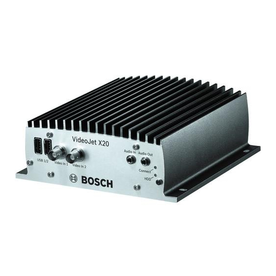 Bosch VIDEOJET X20 Video Encoder Manuals