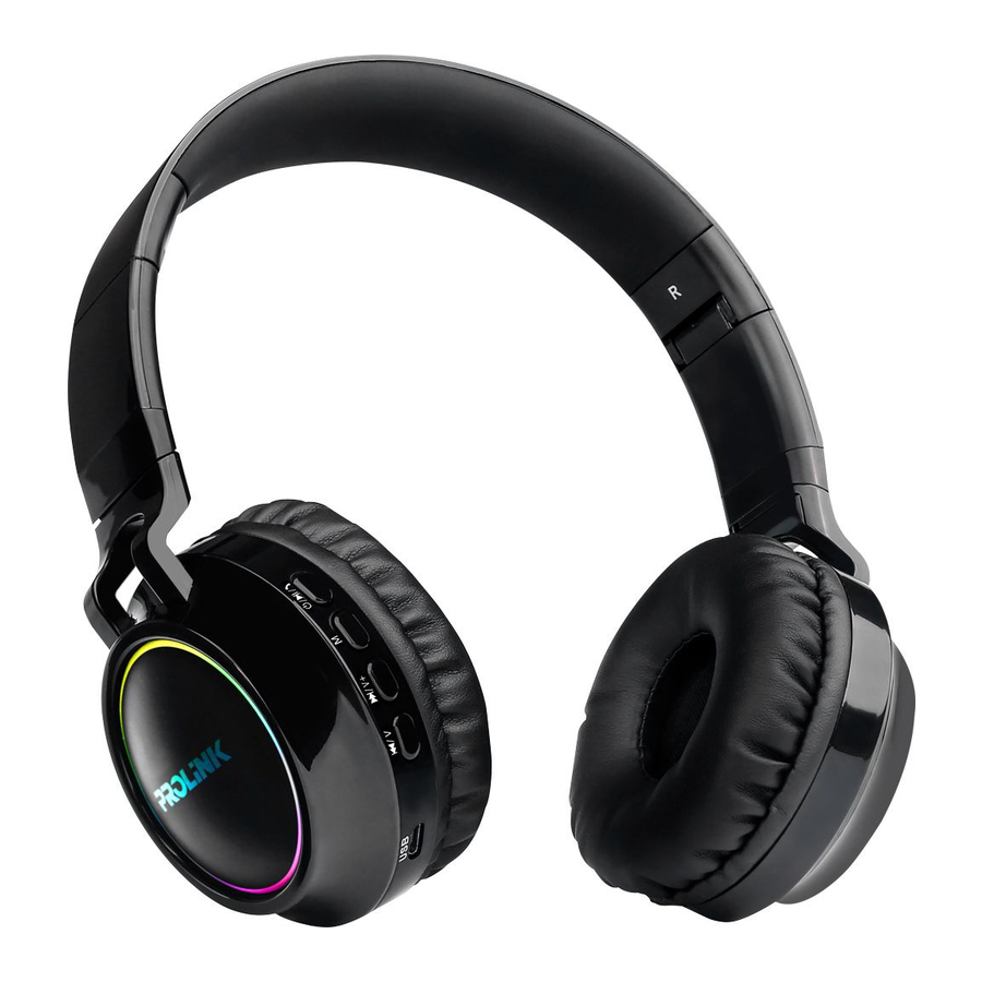 PROLiNK PHB6003E Bluetooth Stereo Headset Manuals
