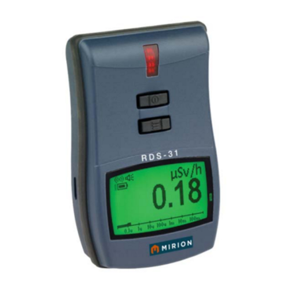 Mirion Technologies RDS-31 S Survey Meter Manuals