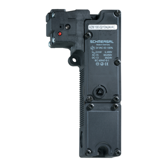 schmersal AZM190 RK Series Operating Instructions Manual