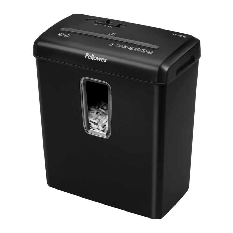 Fellowes Powershred P-30C (6008004) - Shredder Manual