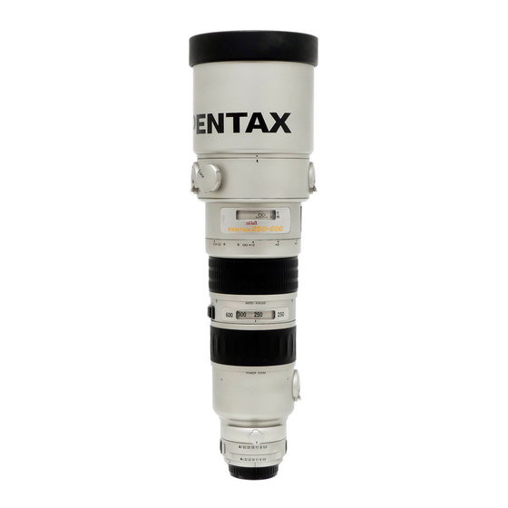 Pentax SMC F 600mm f/4 ED (IF Operating Manual