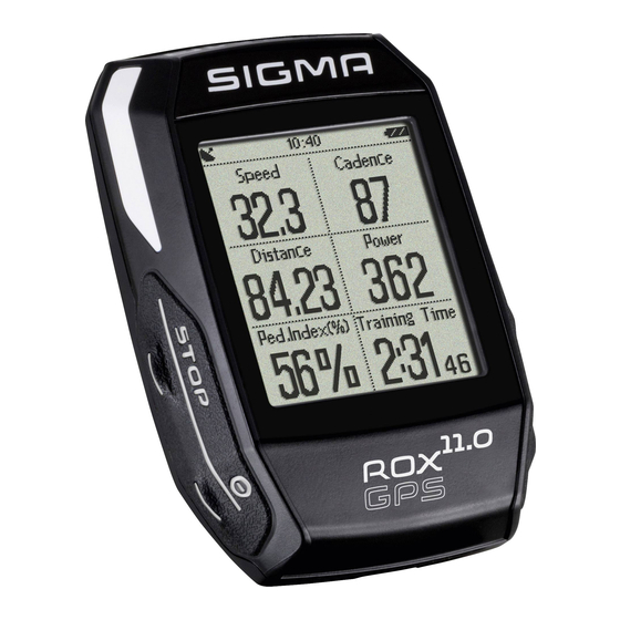 Sigma ROX GPS 11.0 User Manual
