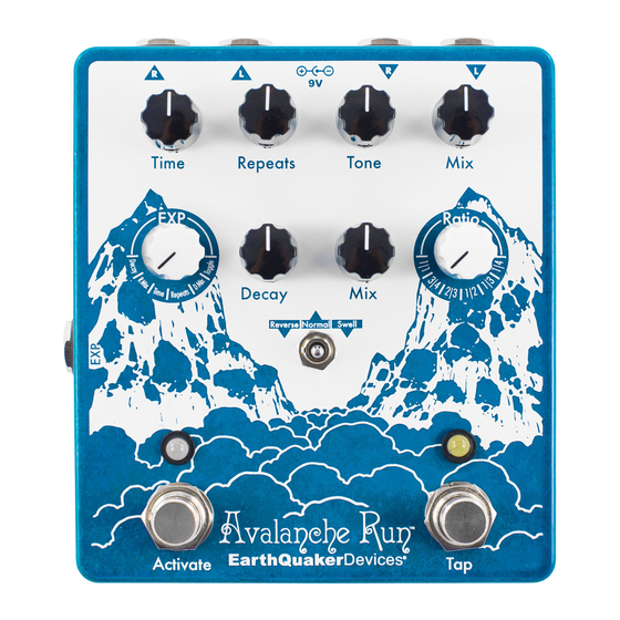 EarthQuaker Devices Avalanche Run Operation Manual