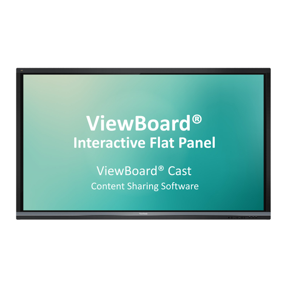 ViewSonic ViewBoard Cast Screen Casting Manuals