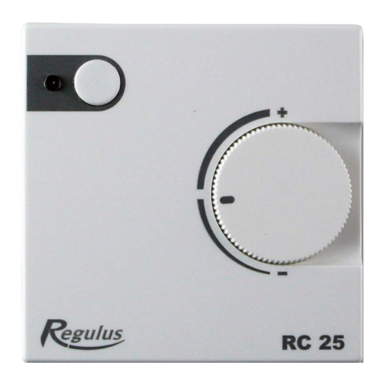 Regulus RC 25 Quick Start Manual