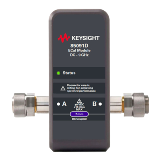 Keysight 85091D Reference Manual