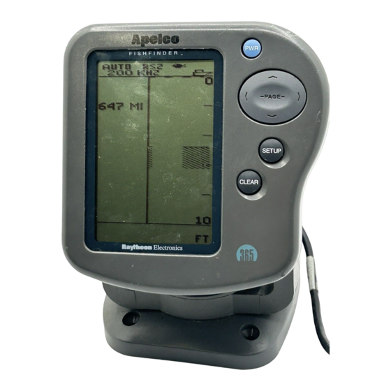 User Manuals: Raymarine 365 Fishfinder Transducer