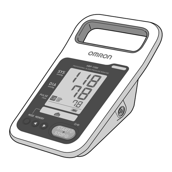 Omron HBP-1300 Instruction Manual