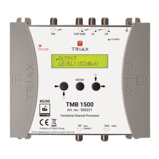 Triax TMB 1500 Manuals