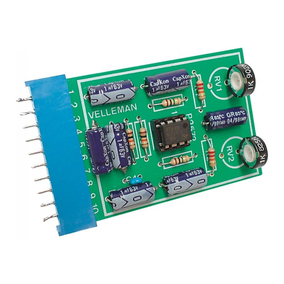 Velleman High-Q K2572 Quick Manual