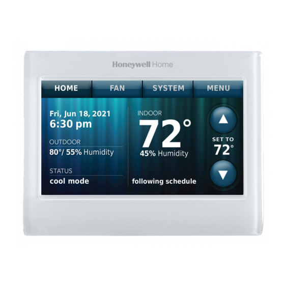 Honeywell Home Smart Thermostat 9000 color
touchscreen User Manual
