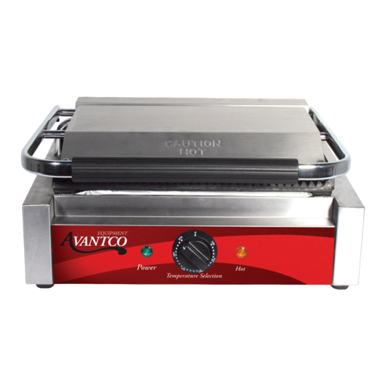 Avantco Equipment 77P78 User Manual