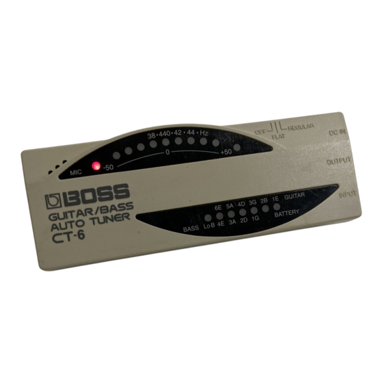 Boss CT-6 Owner's Manual