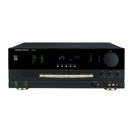 Harman Kardon AVR 220 Owner's Manual