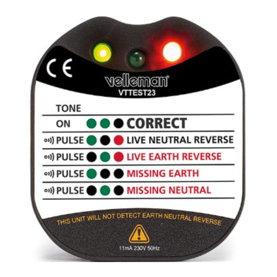 Velleman VTTEST23 User Manual