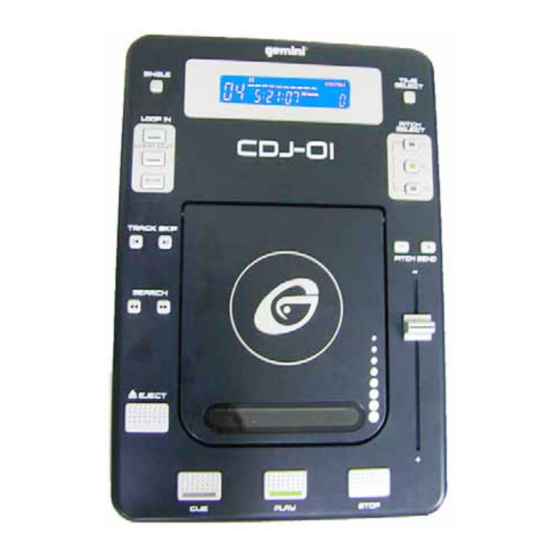 Gemini CDJ-OI Operation Manual