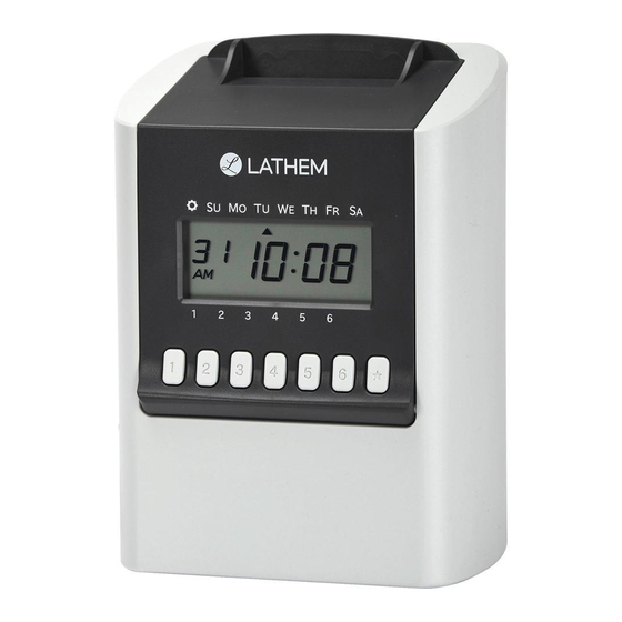 Lathem 700E User Manual