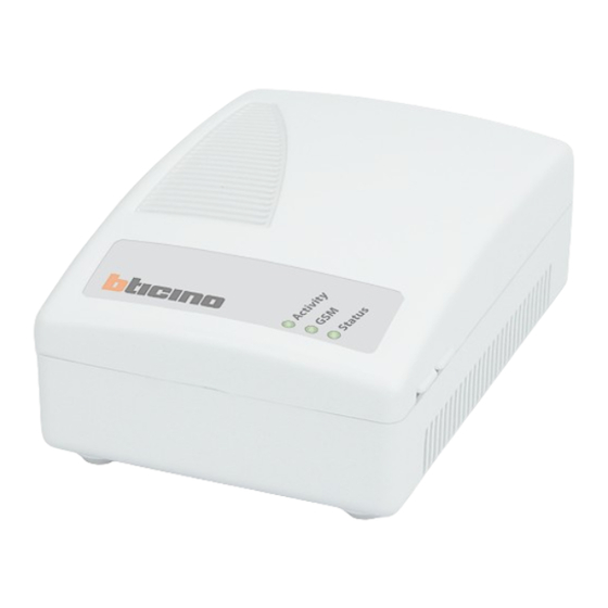 Bticino 3489GSM Security System Manuals