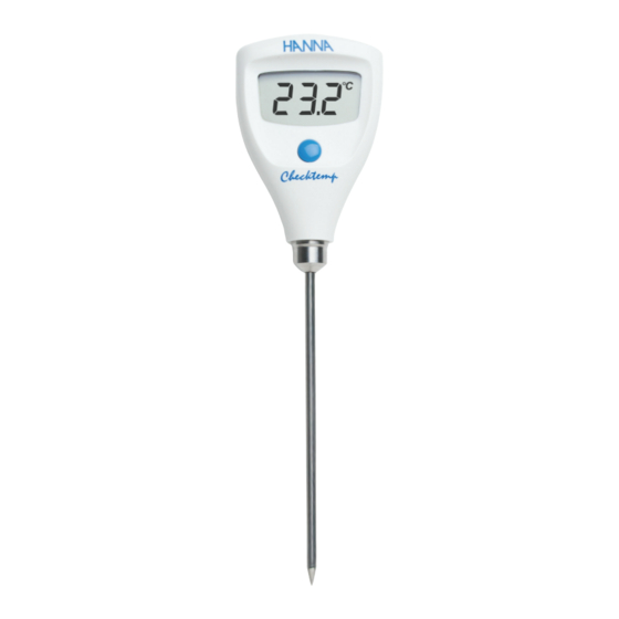 Hanna Instruments Checktemp HI98501 Instruction Manual