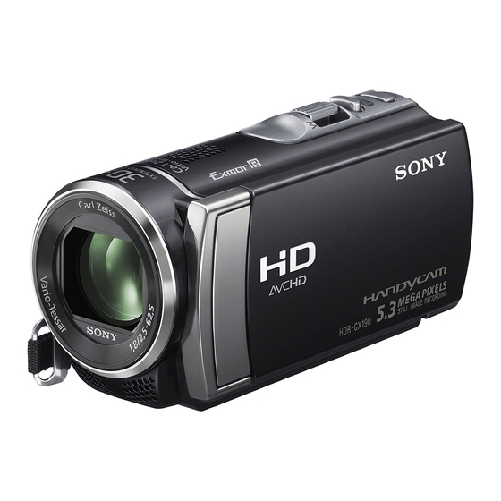 Sony HDR-CX190 Manuals