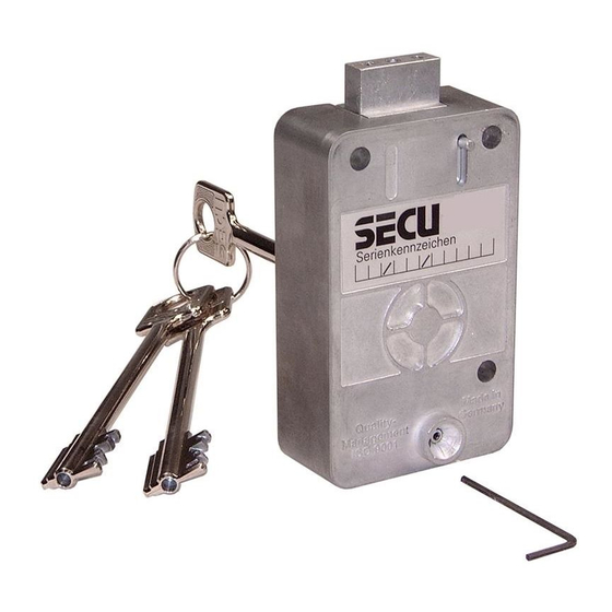 Secu S2700U Mounting Instructions
