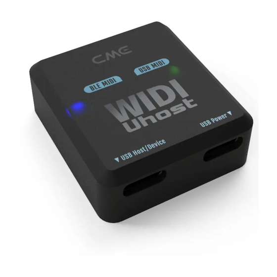 CME WIDI UHOST Manuals