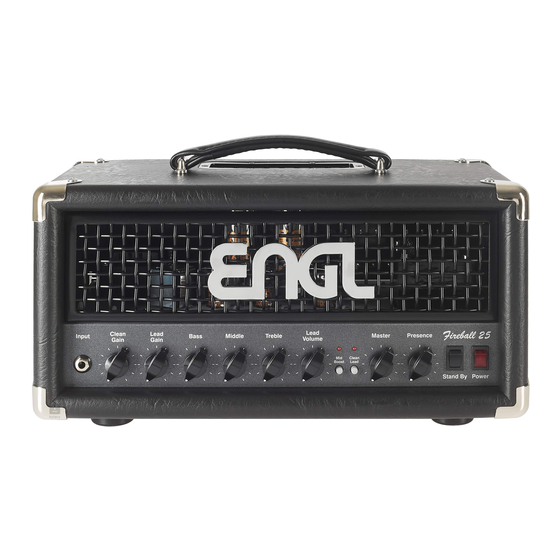 Engl Fireball 25 Operator's Manual