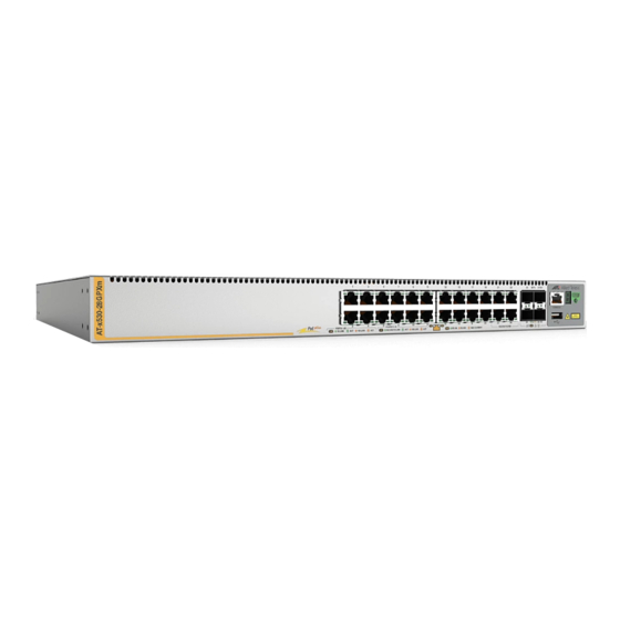 Allied Telesis x530 Series Quick Installation Manual