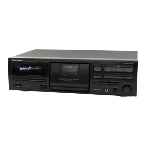 Pioneer CT-S430S Operating Instructions Manual