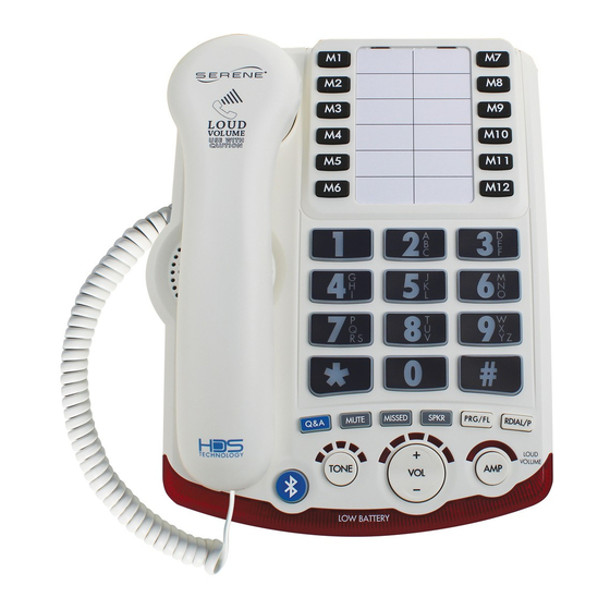 User Manuals: Serene HD-70 Amplified Corded Telephone