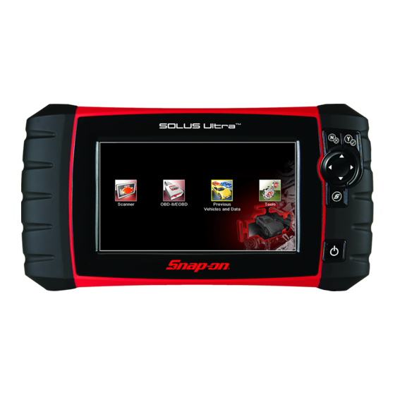 Snap-On SOLUS Ultra User Manual