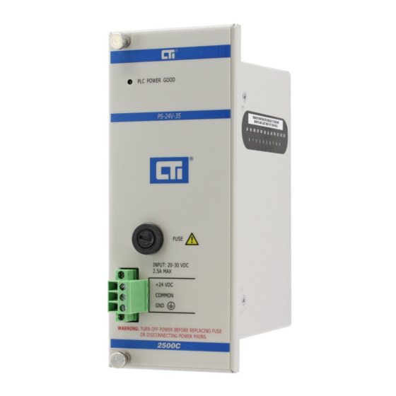 CTI 2500 Series Quick Start Manual
