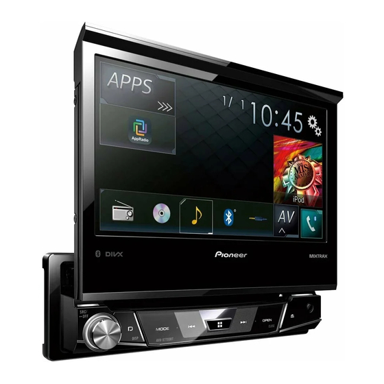 Pioneer avh-x7700bt Quick Start Manual