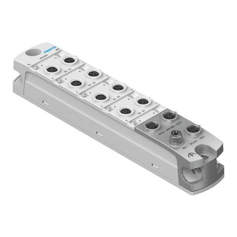 Festo CPX-AP-I-4DI4DO-M8-3P I/O Module Manuals