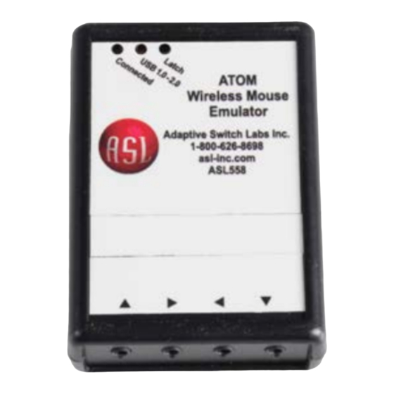 Invacare ASL558 Quick Start Manual