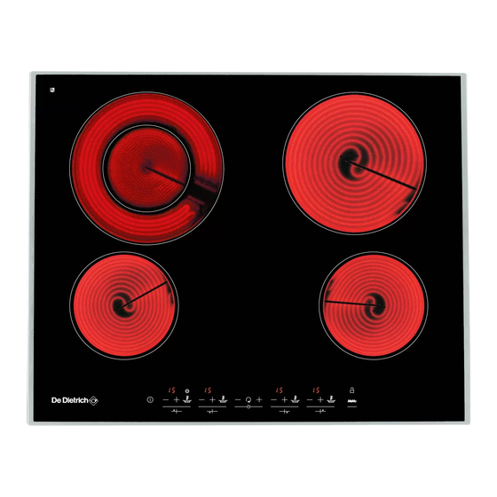 DeDietrich DTV716 Manual To Installation And Use
