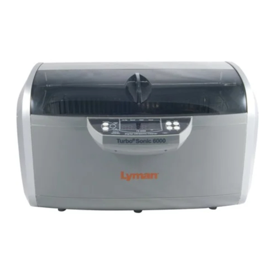 Lyman Turbo Sonic 6000 Operating Instructions Manual