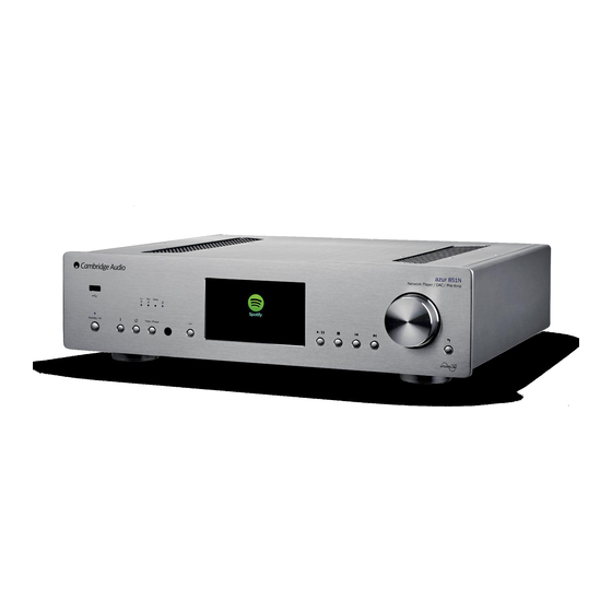 azur 851N Network Player Manuals