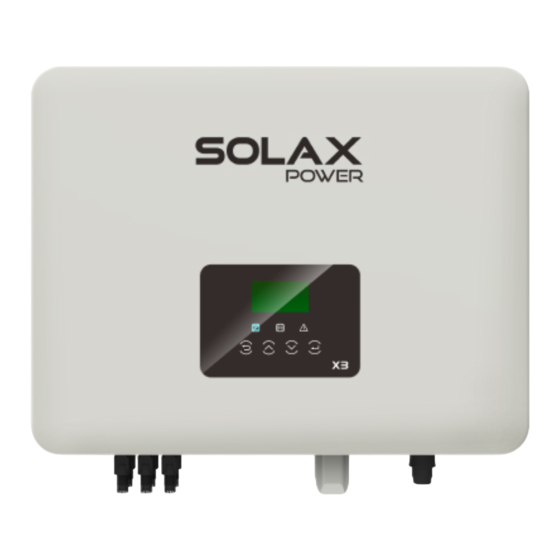 Solax X3 series Quick Installation Manual