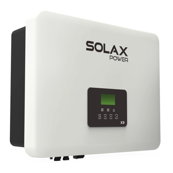 Solax X3 Series User Manual