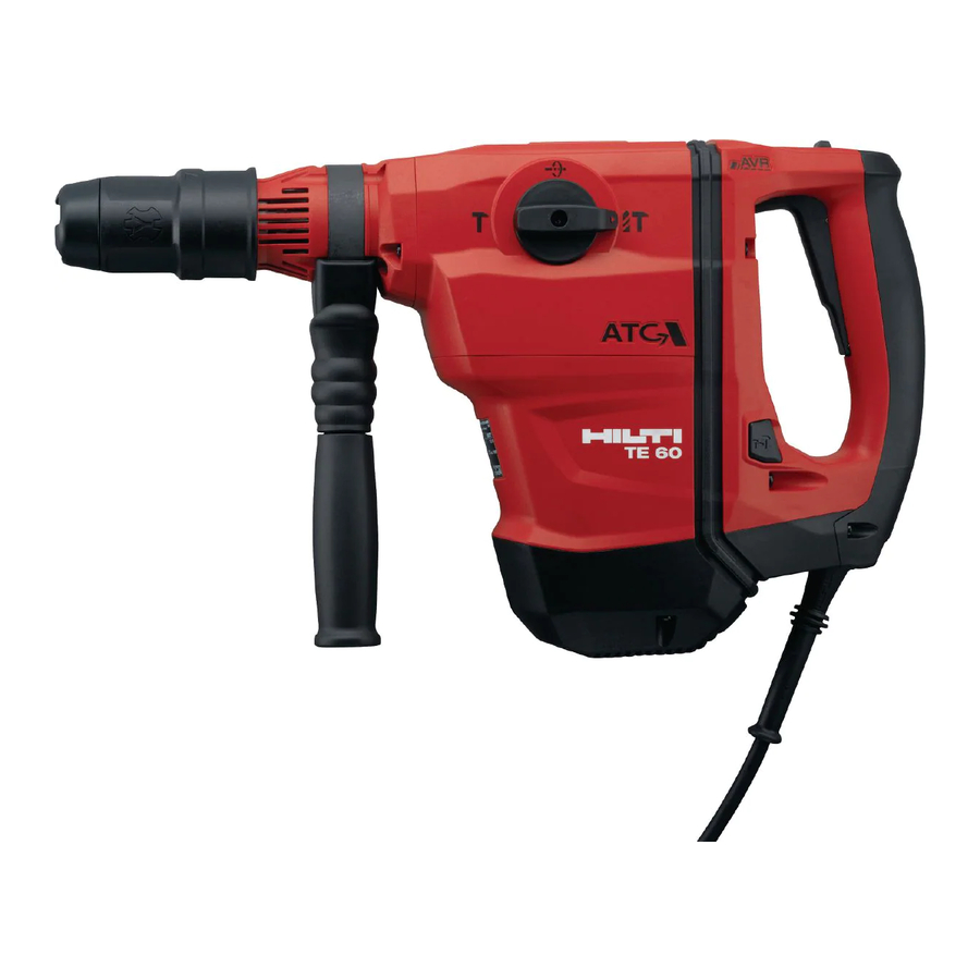 Hilti TE 60 Operating Instructions Manual