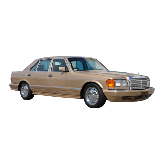 Mercedes-Benz 380 SE 1984 Owner's Manual