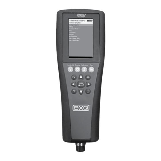 YSI exo 599960 Quick Start Manual
