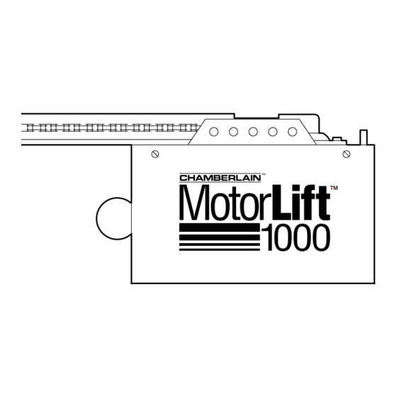 Chamberlain Model MotorLift 1000 Instructions Manual