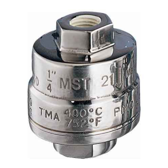 Spirax Sarco MST21 Series Installation And Maintenance Instructions